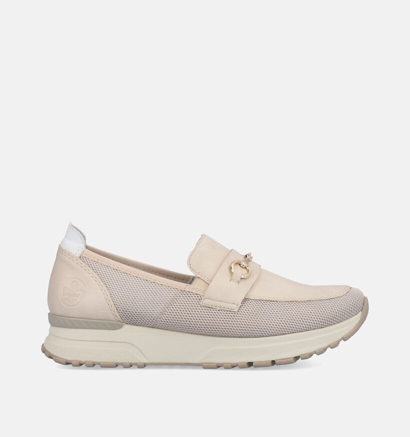 Rieker Beige Instappers voor dames (351231) - geschikt voor steunzolen