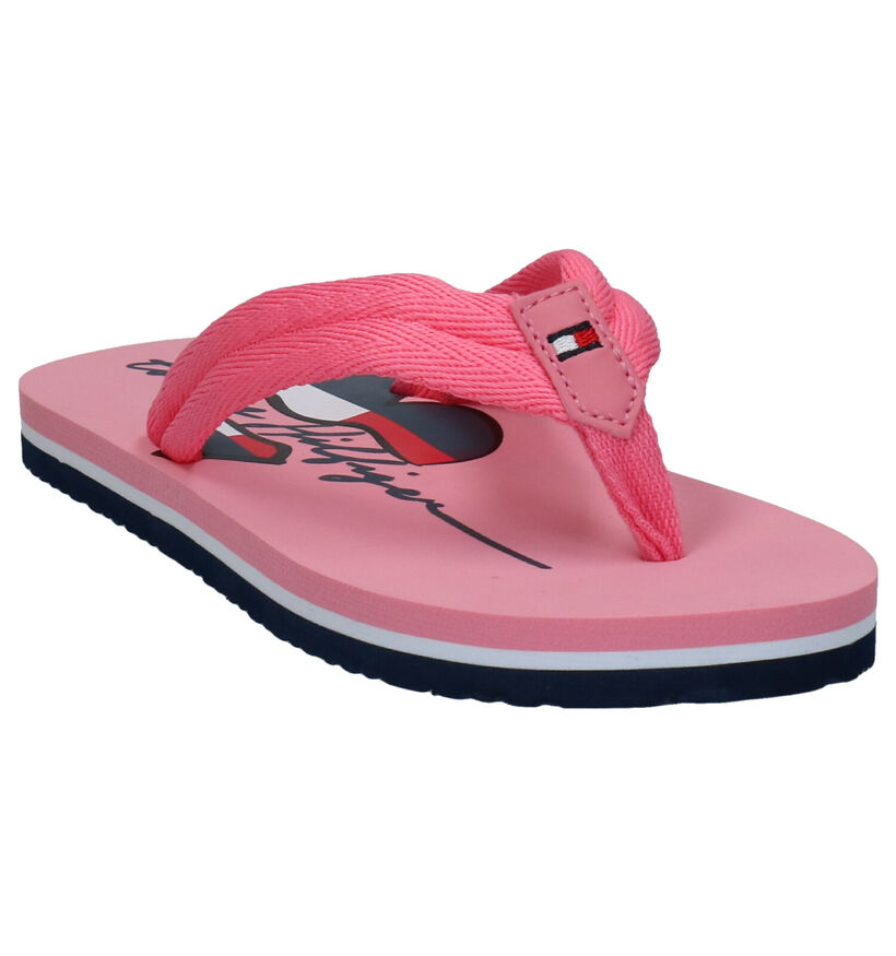 Tommy Hilfiger Roze Teenslippers in stof (266548)