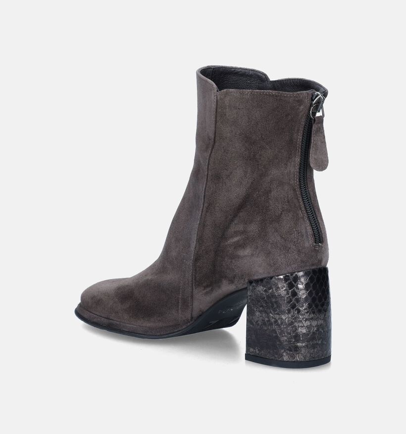 Zinda Bottillons avec talon en Argent pour femmes (348865)