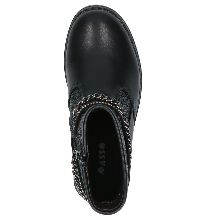 Asso Bottes basses en Noir en simili cuir (254995)