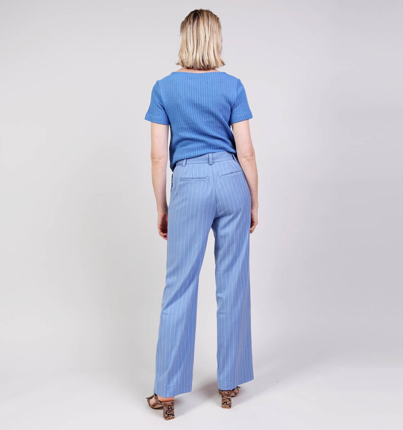 Minus Odelia Mid Waist Blauwe Geklede Broek voor dames (371813)