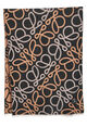 Laurent David Zwarte/Bruine Sjaal met Kettingprint voor dames (382911)