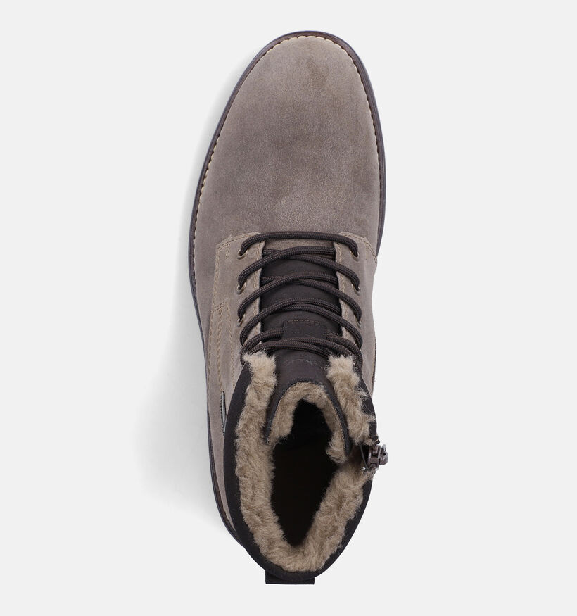 Rieker RiekerTEX Taupe Veterboots met Warme Voering voor heren (379833) - geschikt voor steunzolen