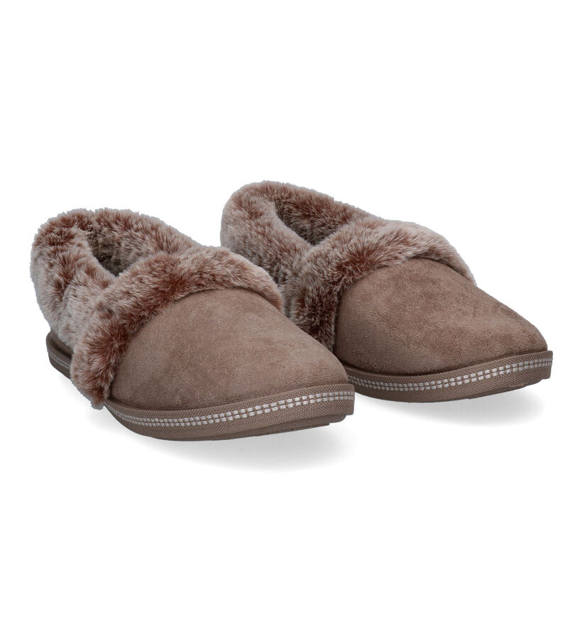Skechers Cozy Campfire Team Toasty Pantoufles en Taupe pour femmes (362139)