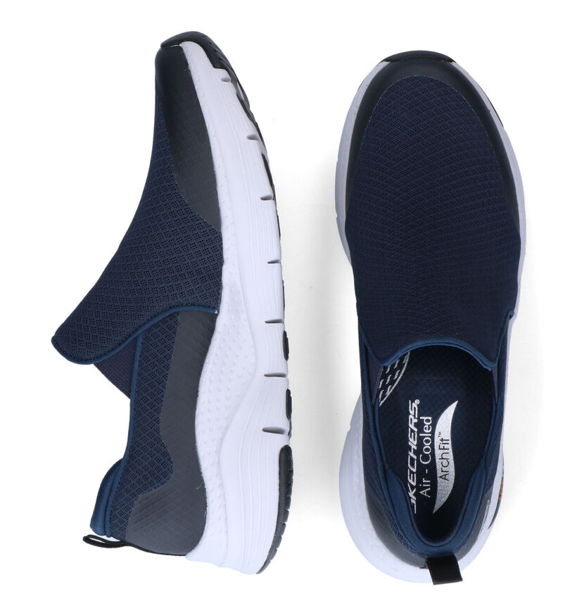 Skechers Arch Fit Banlin Blauwe Slip-on Sneakers in stof (302241)