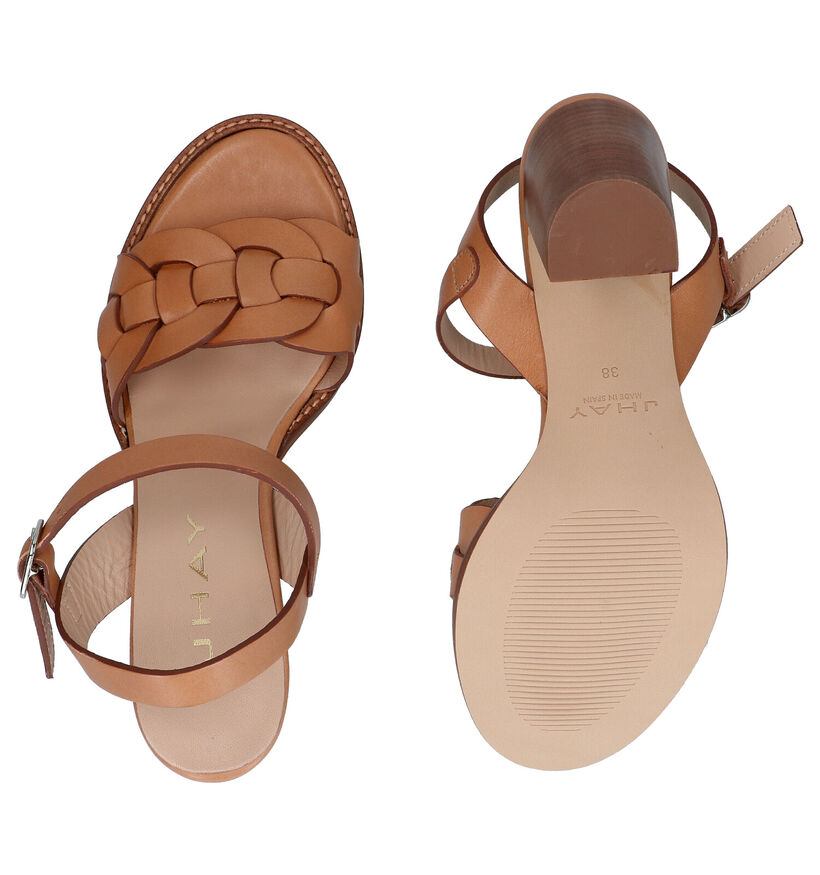 JHay Cognac Sandalen in leer (289500)