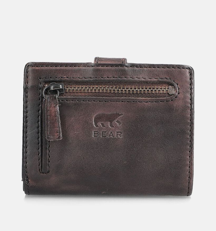 Bear Design Donkerbruine Portemonnee met Overslag voor dames, heren (382098)