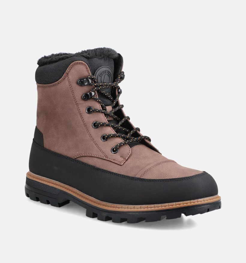 Luhta Reilu MR Bottines Fourr&eacute;es en Marron pour hommes (378599) - pour semelles orthop&eacute;diques