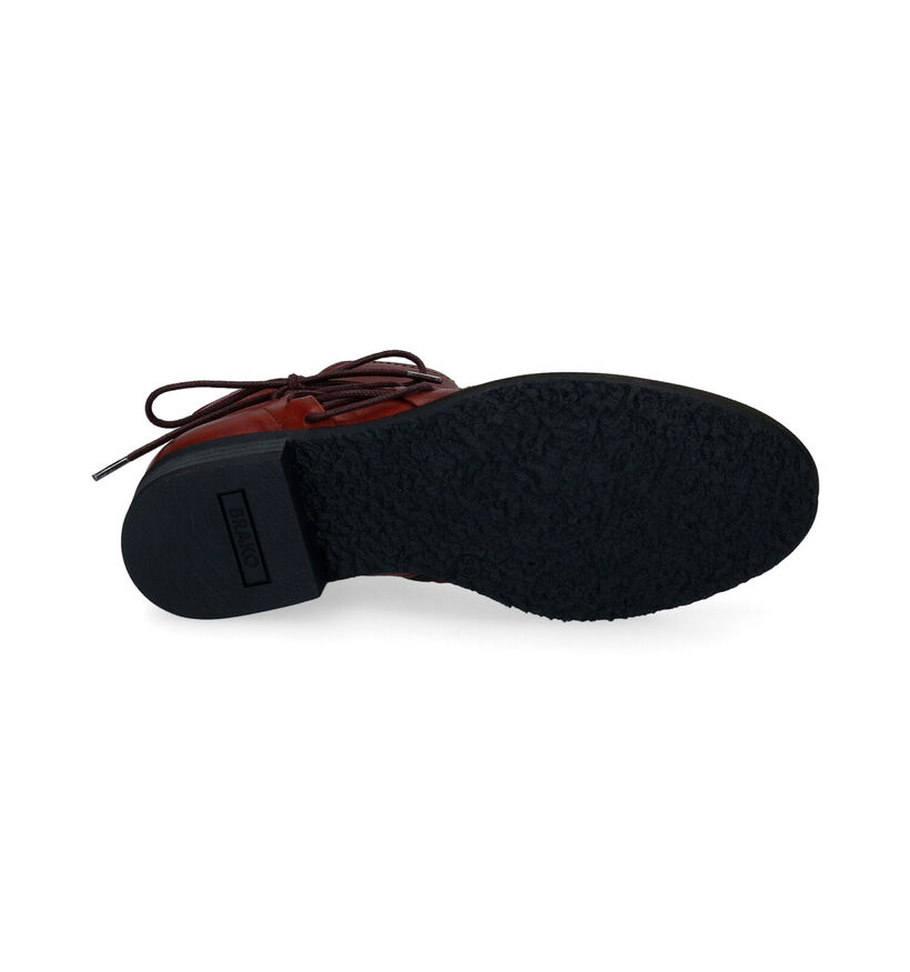 Brako Bottines plates en Vert kaki en cuir (299287)