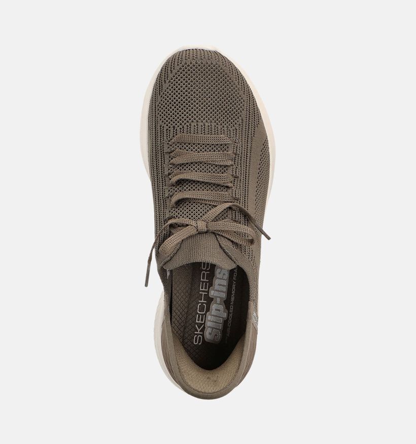Skechers Ultra Flex 3.0 Brilliant Path Sneakers Kaki voor dames (359712)