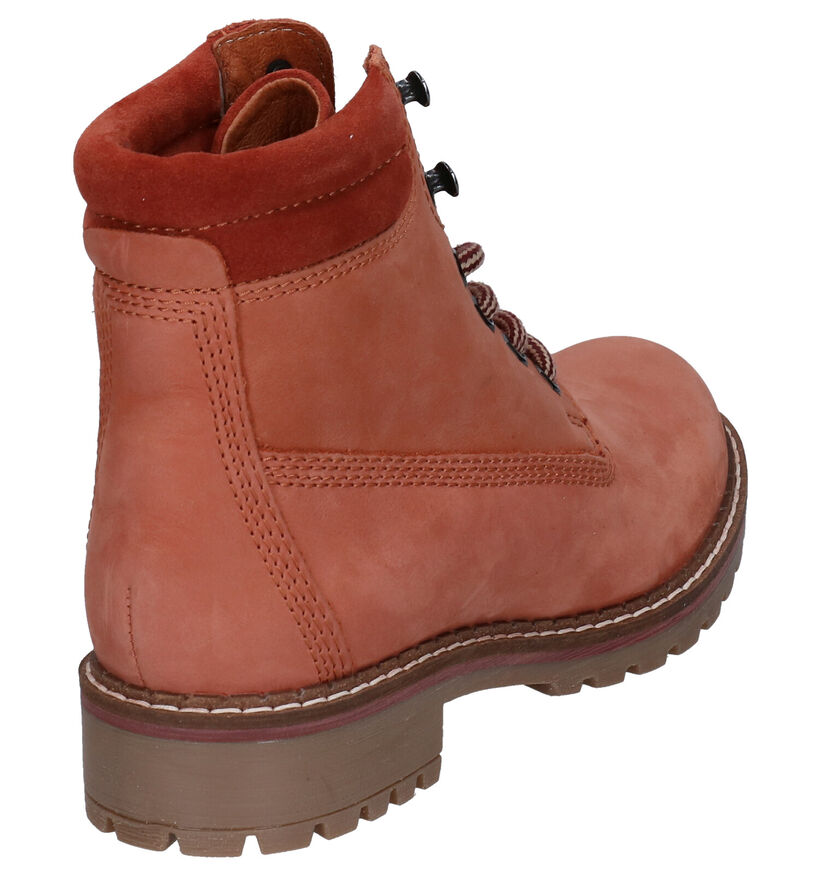 Dazzle Boots à lacets en Orange en nubuck (278832)
