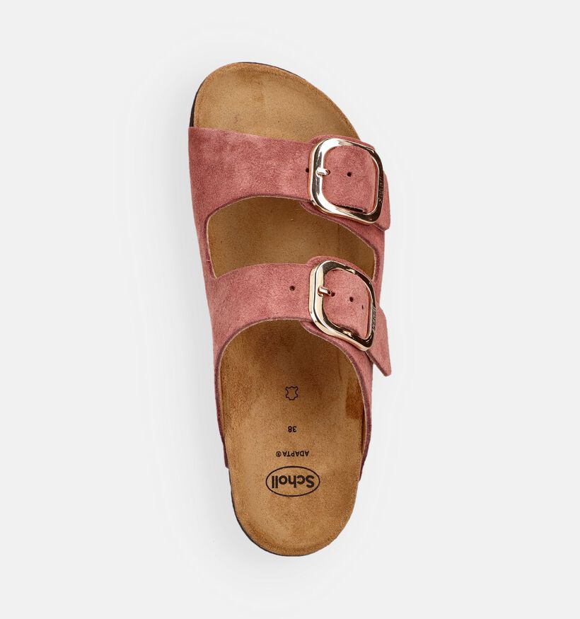 Scholl Noelle Nu-pieds plates en Rouge pour femmes (369872)