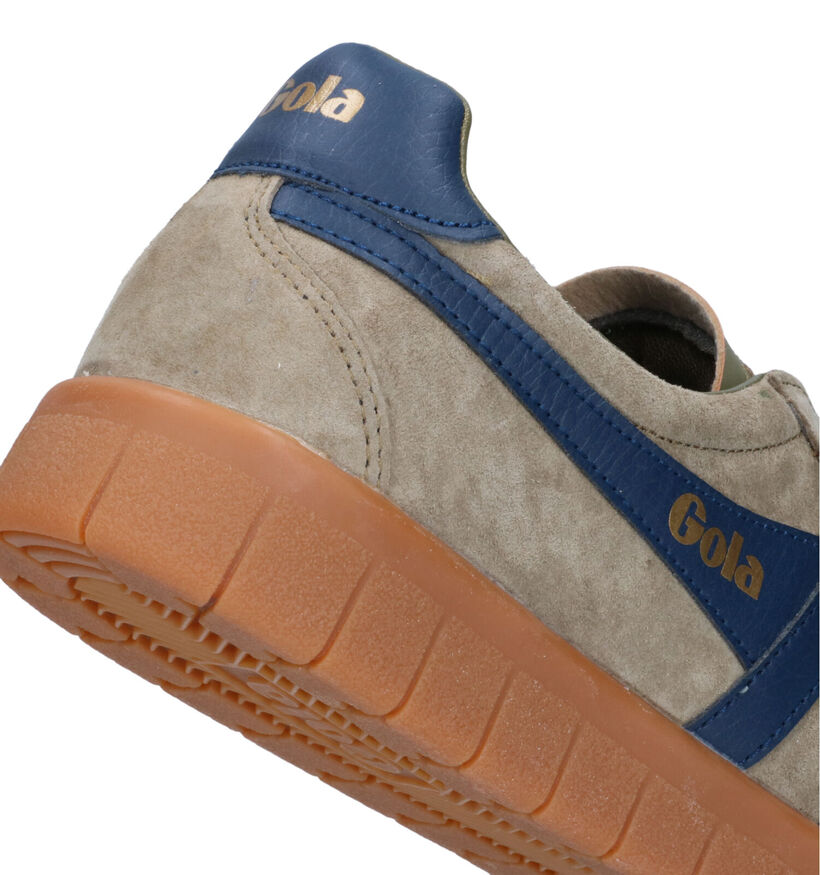 Gola Hurricane Suede Baskets en Beige pour hommes (336324) - pour semelles orthopédiques