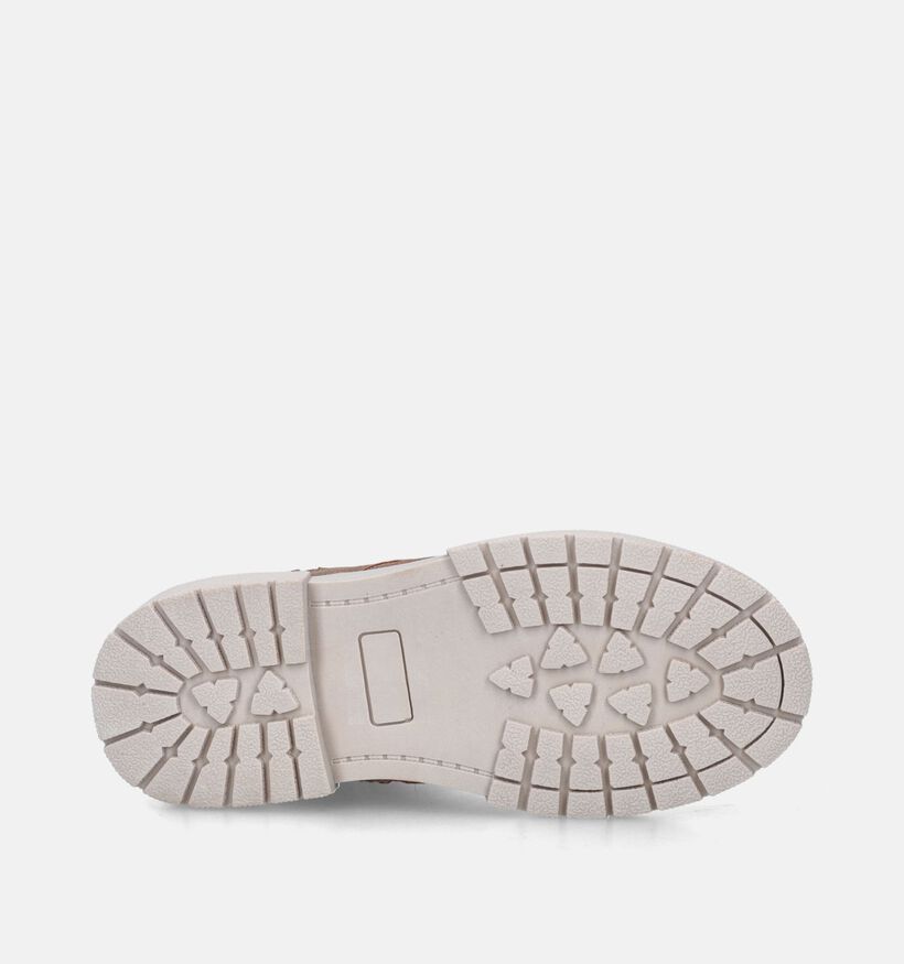 Milo & Mila Bottines robustes en Cognac pour filles (346930) - pour semelles orthopédiques
