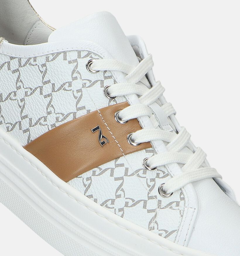 NeroGiardini Witte Sneakers voor dames (337180) - geschikt voor steunzolen