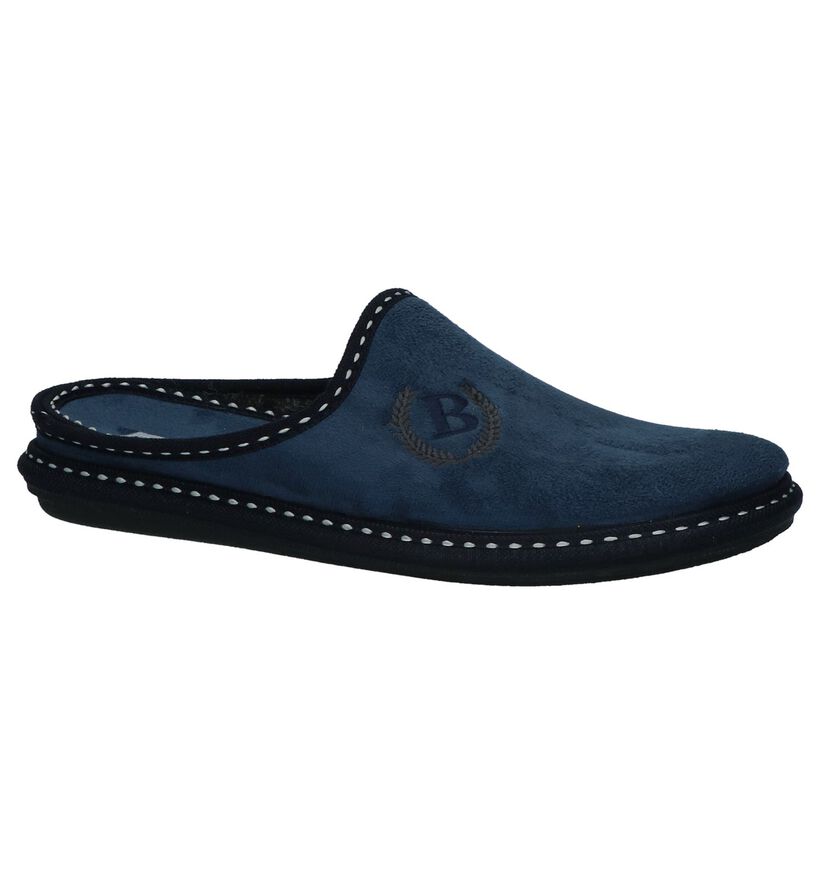 Borgo Sport Donker Blauwe Pantoffels in stof (232767)