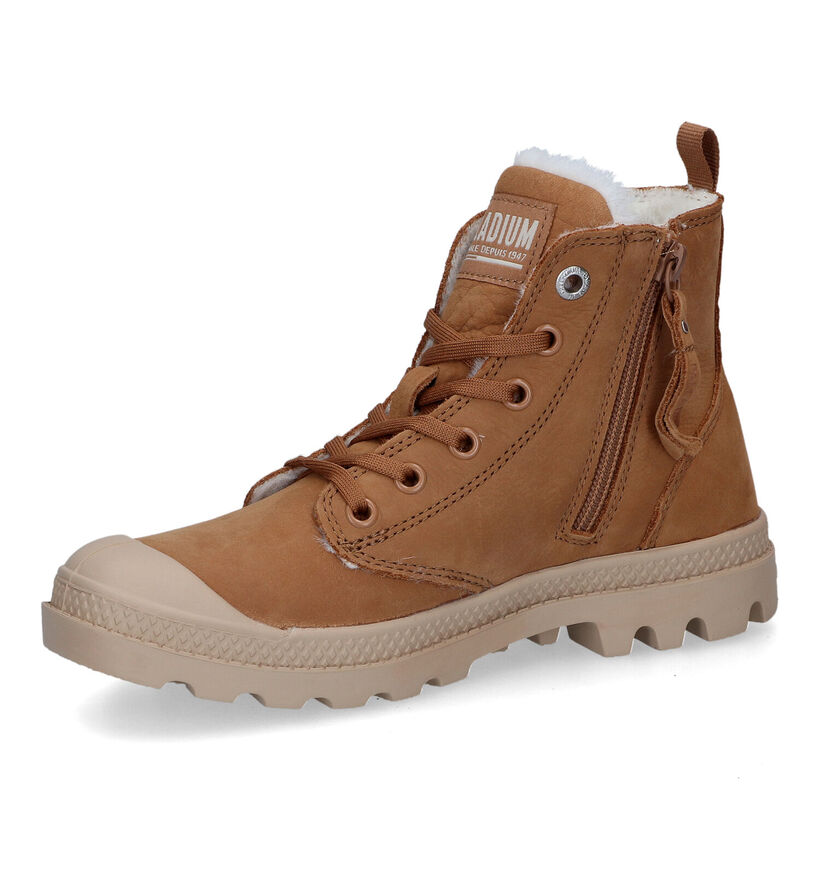 Palladium Pampa Hi Bottines en Camel en nubuck (313500)