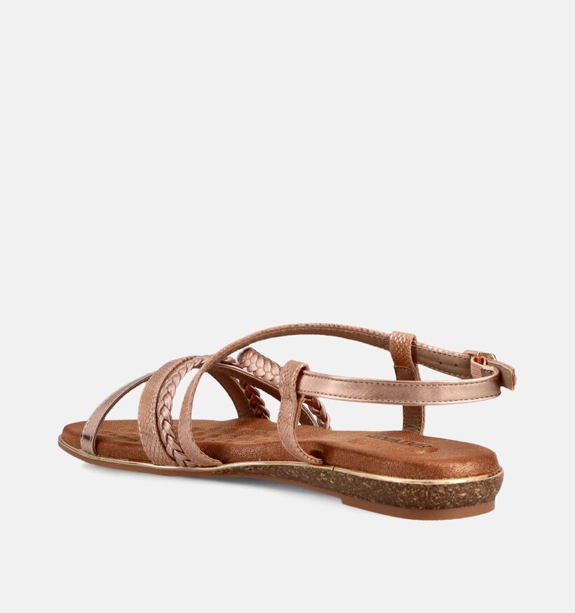 Signatur Sandales plates en Or rose pour femmes (373537)