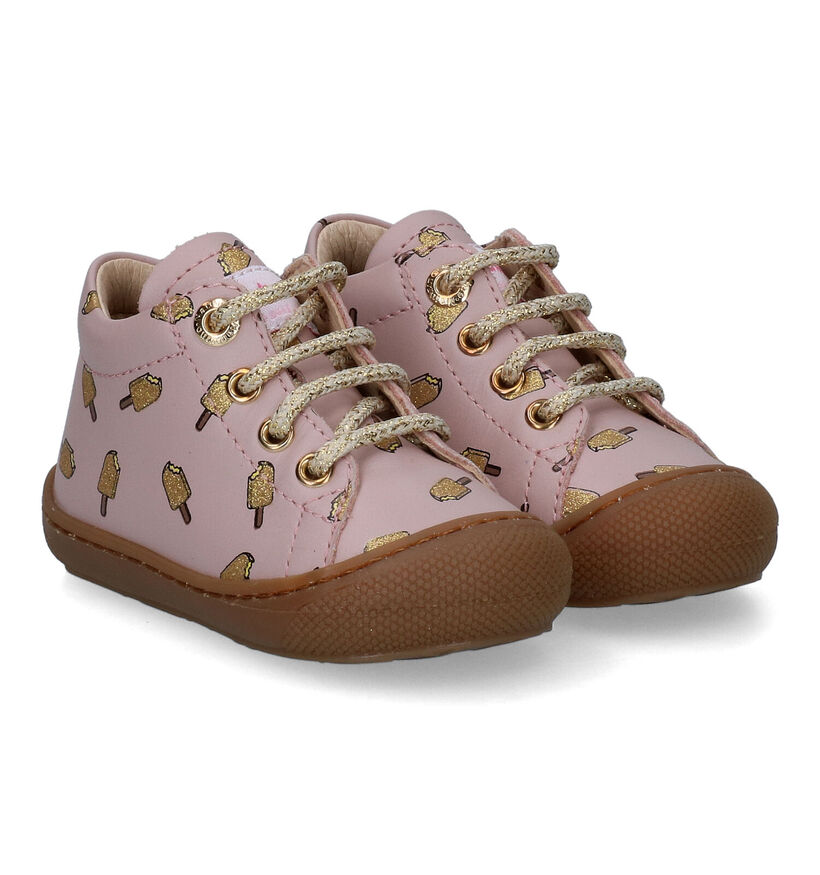 Naturino Cocoon Roze Babyschoenen voor meisjes (316120) - geschikt voor steunzolen