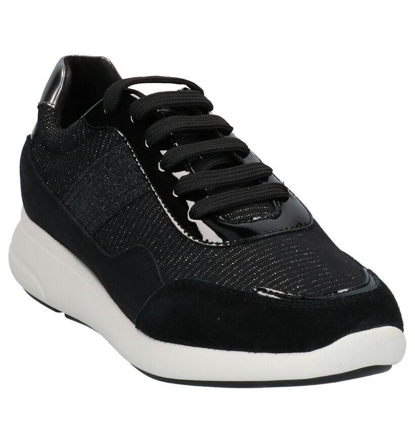 Geox Ophira Zwarte Veterschoenen in kunstleer (266854)