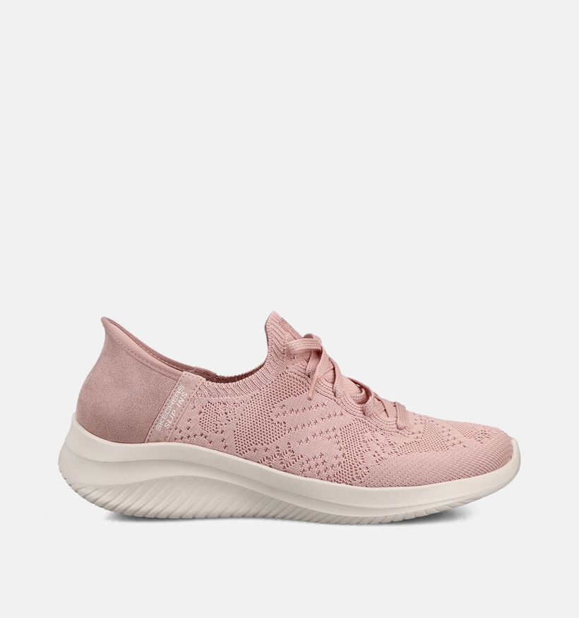 Skechers Ultra Flex 3.0 Back On Track Baskets en Rose pour femmes (371236) - pour semelles orthop&eacute;diques
