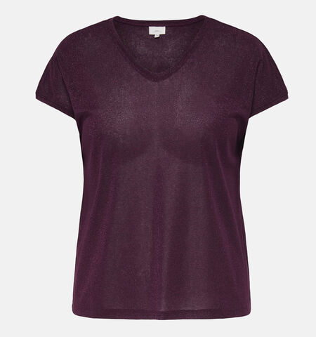 ONLY Carmakoma T-shirts Goud/Bordeaux