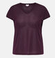 ONLY Carmakoma Silvery T-shirt en Bordeaux pour femmes (381909)