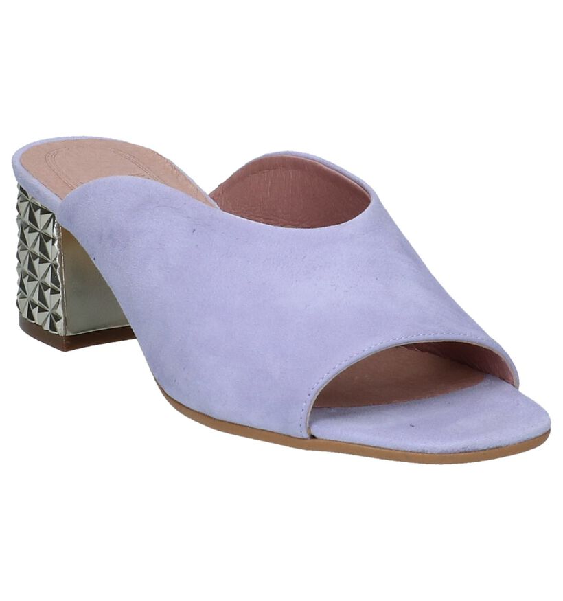 Wonders Nu-pieds à talons en Violet clair en daim (235718)