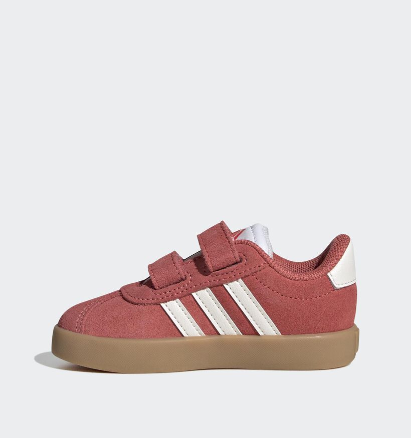 adidas VL Court 3.0 Baskets basses en Rouge pour filles, gar&ccedil;ons (365403) - pour semelles orthop&eacute;diques
