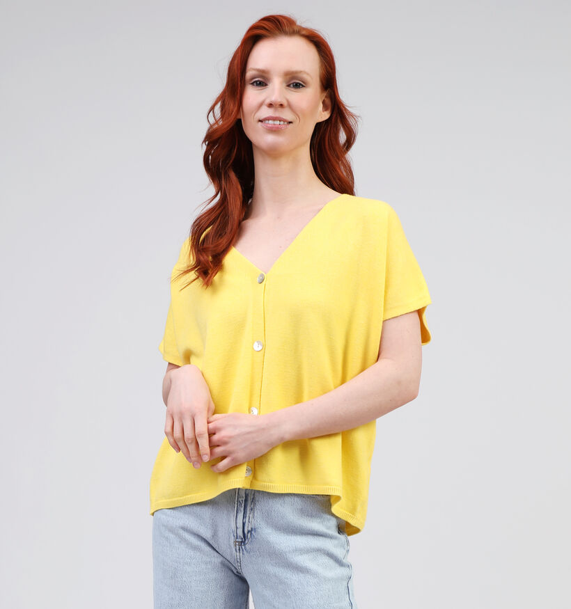 Laurent David Gele Cardigan voor dames (360194)