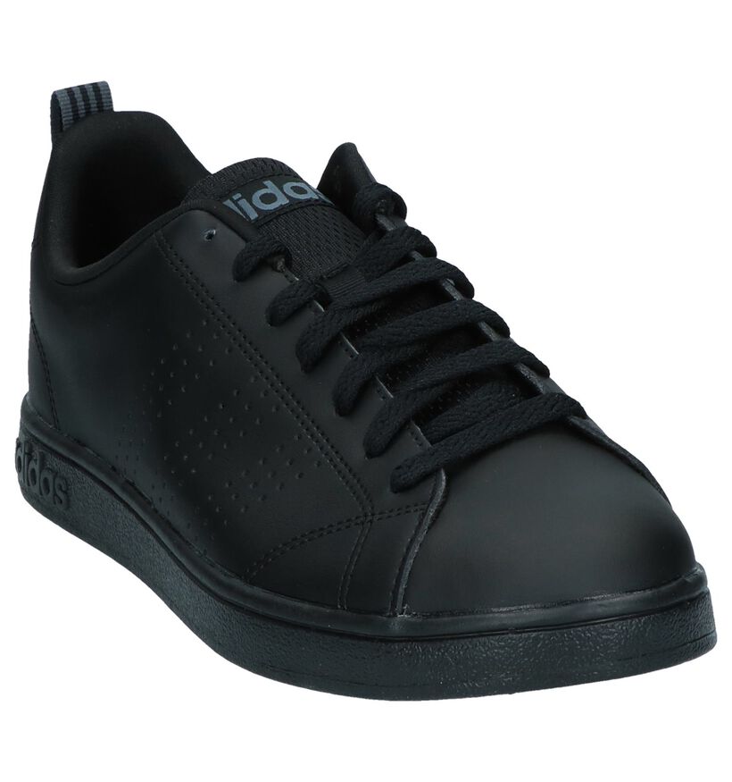 adidas Advantage Clean Baskets en Noir en simili cuir (237096)