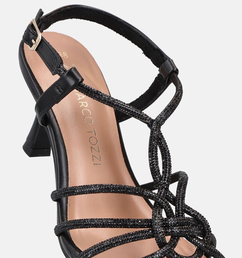 Marco Tozzi Sandales &agrave; talons en Noir pour femmes (371862)