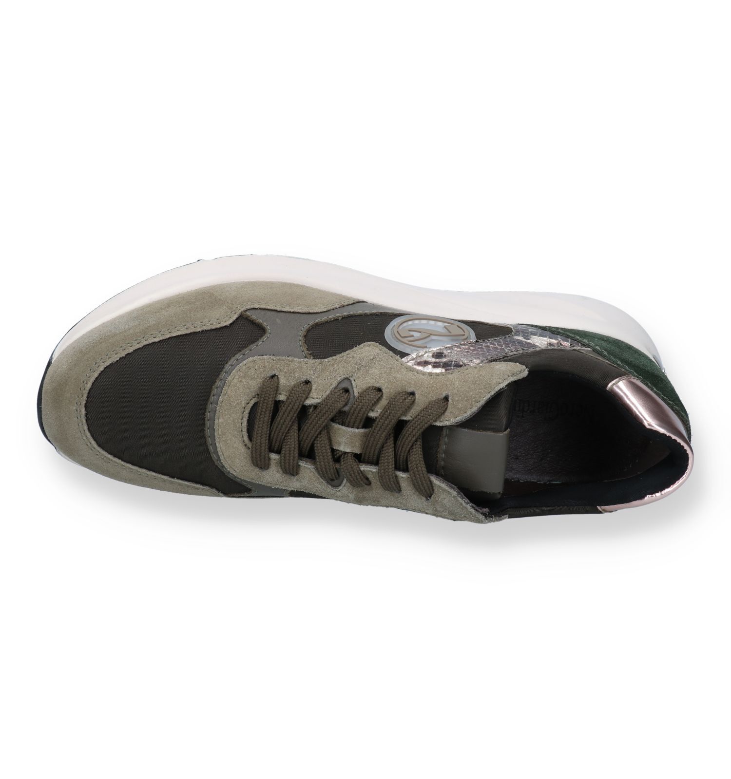 Nerogiardini Kaki Sneakers met Sleehak Dames Sneakers Online op TORFS.BE