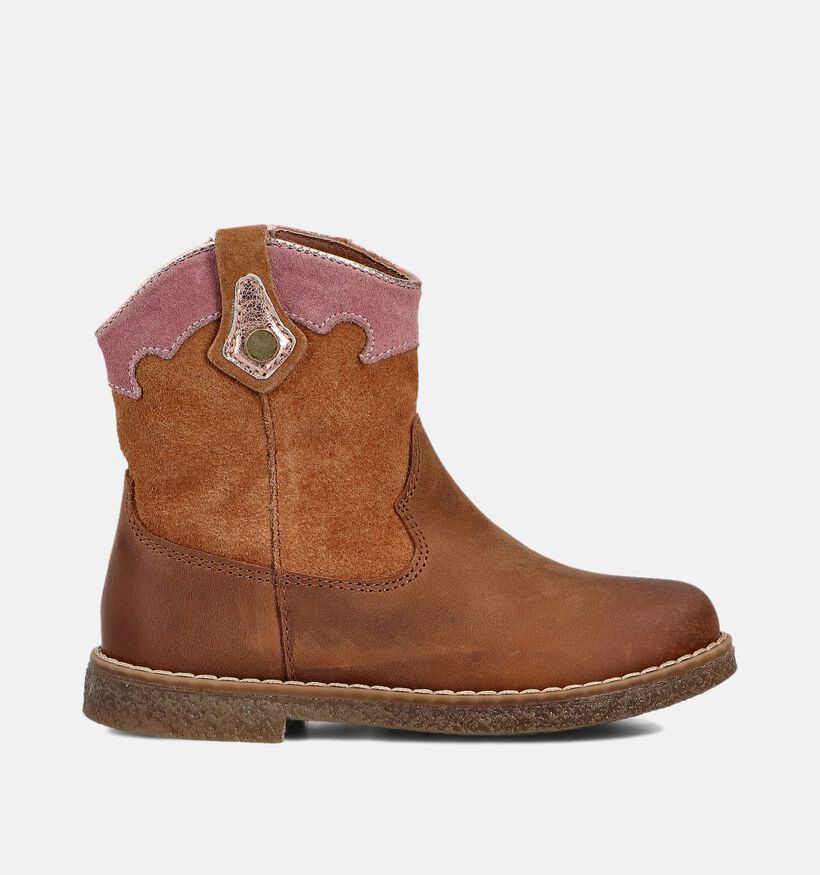 Milo & Mila Cognac Korte Laarzen voor meisjes (376428) - geschikt voor steunzolen