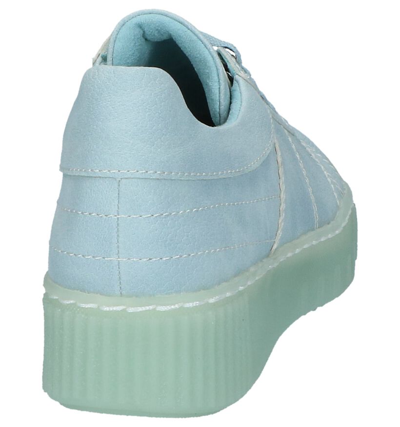 Tamaris Baskets basses en Bleu clair en simili cuir (214176)