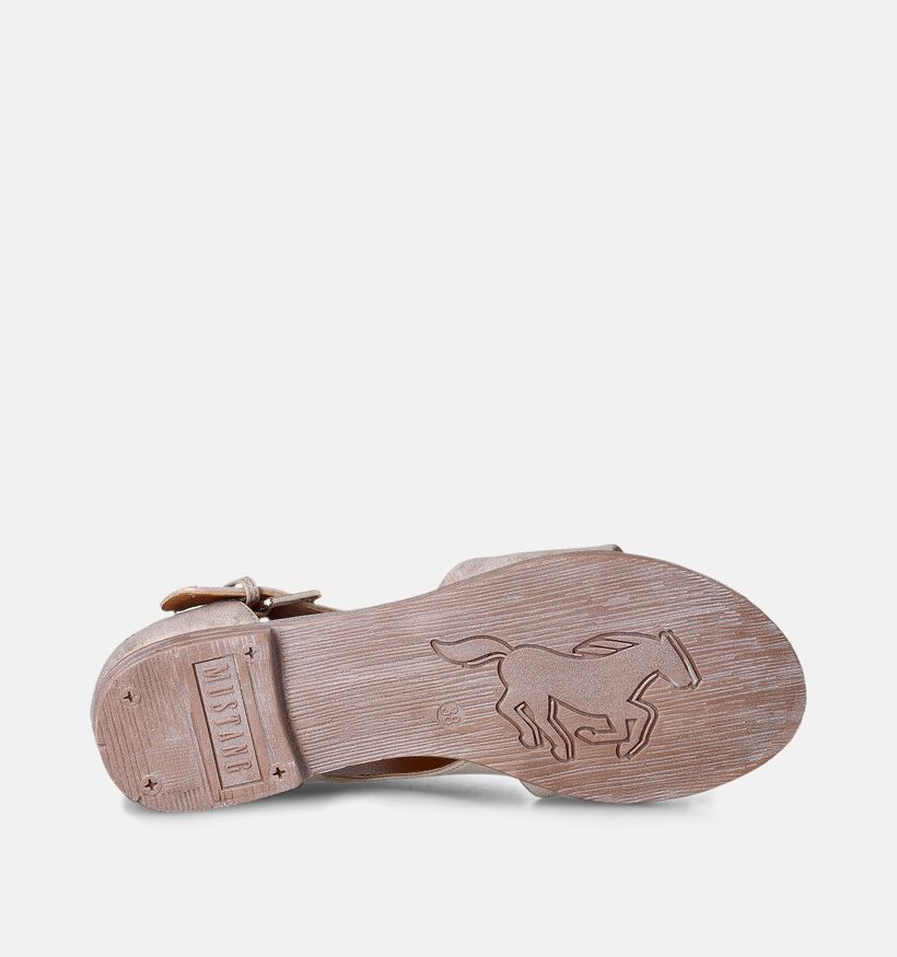 Mustang Sandales avec talon fermé en Or pour femmes (353423)