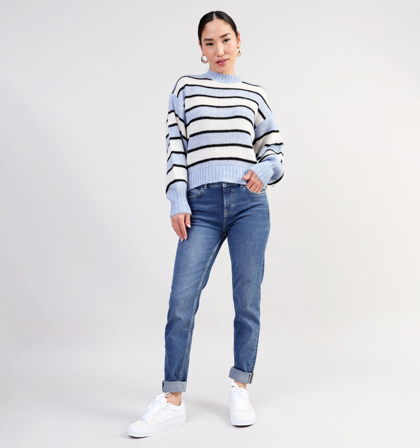 JDY Yelva Pull Rayé en Bleu pour femmes (335390)