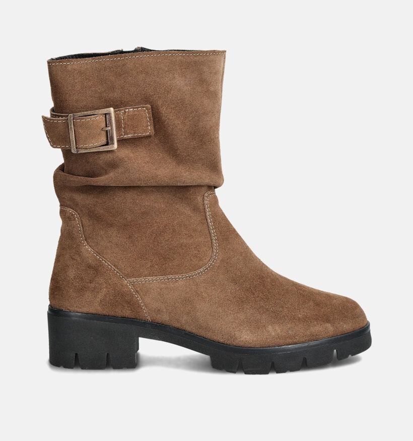 Solemade Molly Bottines plates en Camel pour femmes (364148) - pour semelles orthopédiques