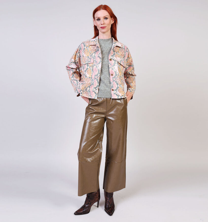 Rue Mazarine Lylou Snake Beige Korte Jas voor dames (365509)