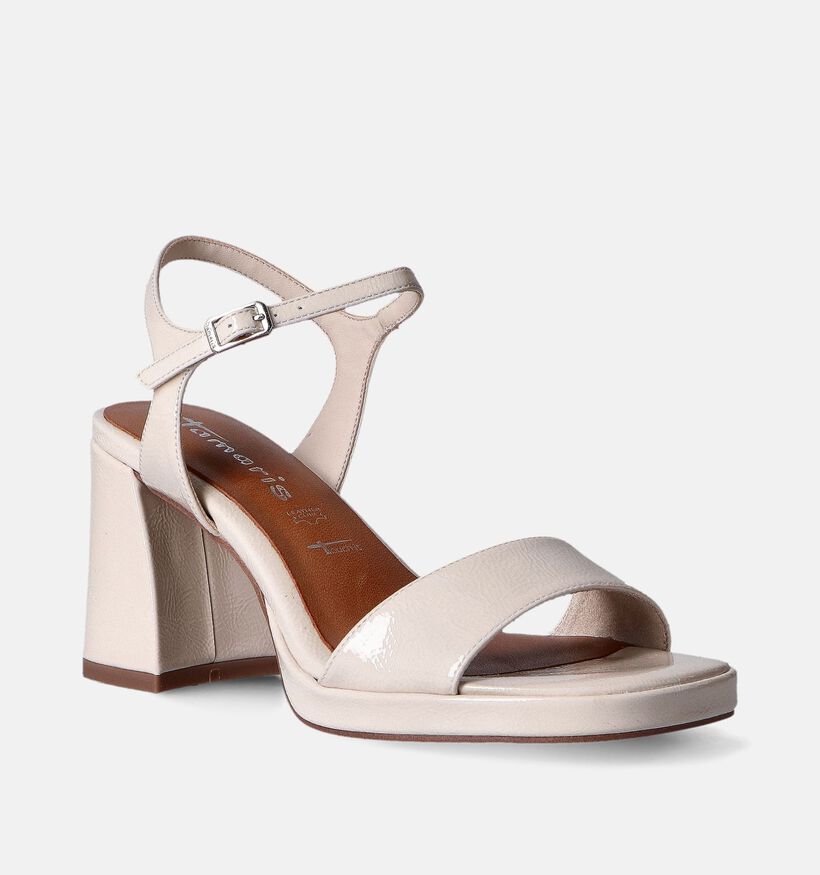 Tamaris Beige Sandalen met blokhak voor dames (354389)
