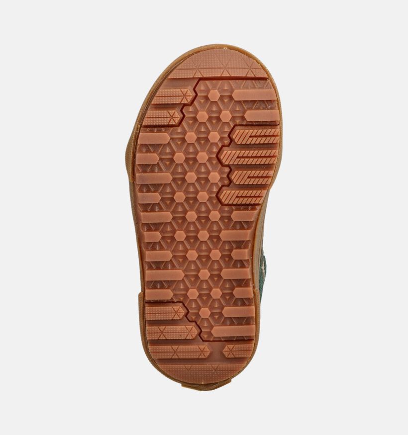 Vans Sk8 HI Insulated Donkergroene/Beige Sneakers voor jongens, meisjes (381347)