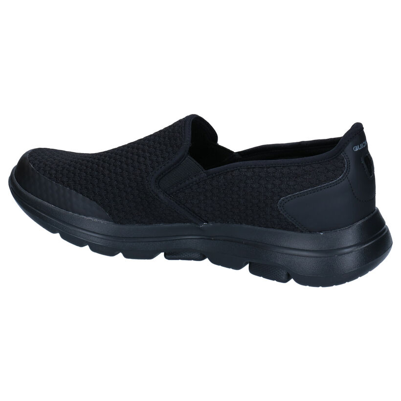 Skechers Go Walk Zwarte Slip-on Sneakers in kunstleer (277906)