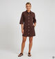 Pieces Salume Denim Donkerbruine Hemdjurk voor dames (374923)