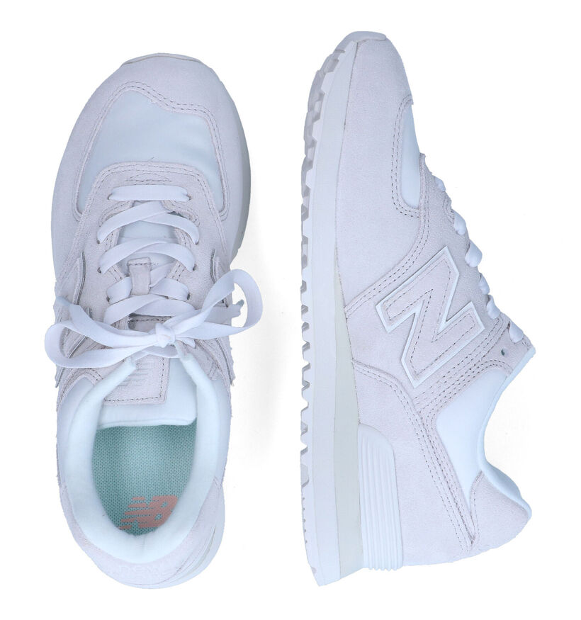 New Balance WL574 Baskets en Rose pour femmes (301901) - pour semelles orthopédiques