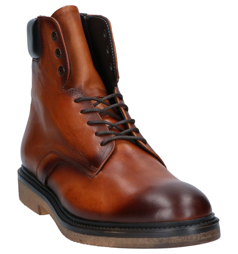 Giorgio Bottines en Cognac en cuir (260521)