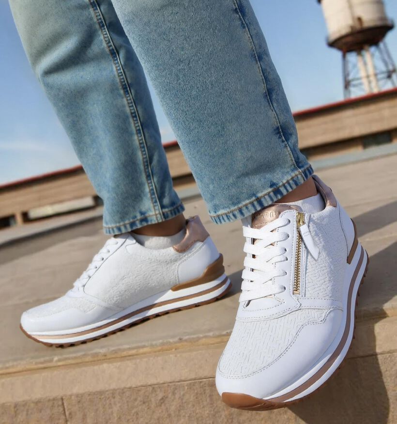 Gabor OptiFit Witte Sneakers voor dames (352048) - geschikt voor steunzolen