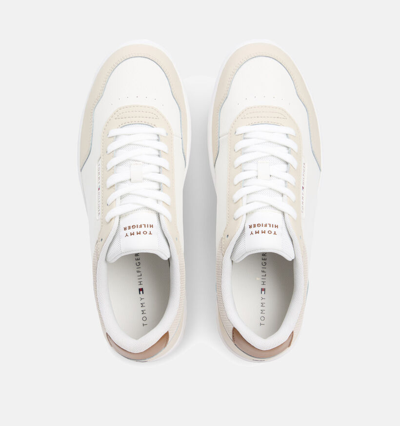 Tommy Hilfiger Basket Core Lite Chaussures &agrave; lacets en Blanc pour hommes (368609) - pour semelles orthop&eacute;diques
