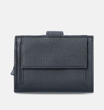 Crinkles Portemonnees Zwart/Cognac/Bruin/Groen