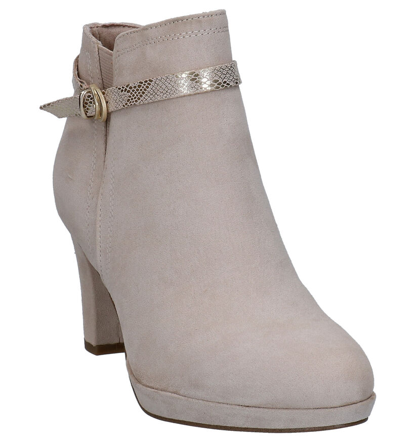 Tamaris Beige Enkellaarzen in stof (286343)