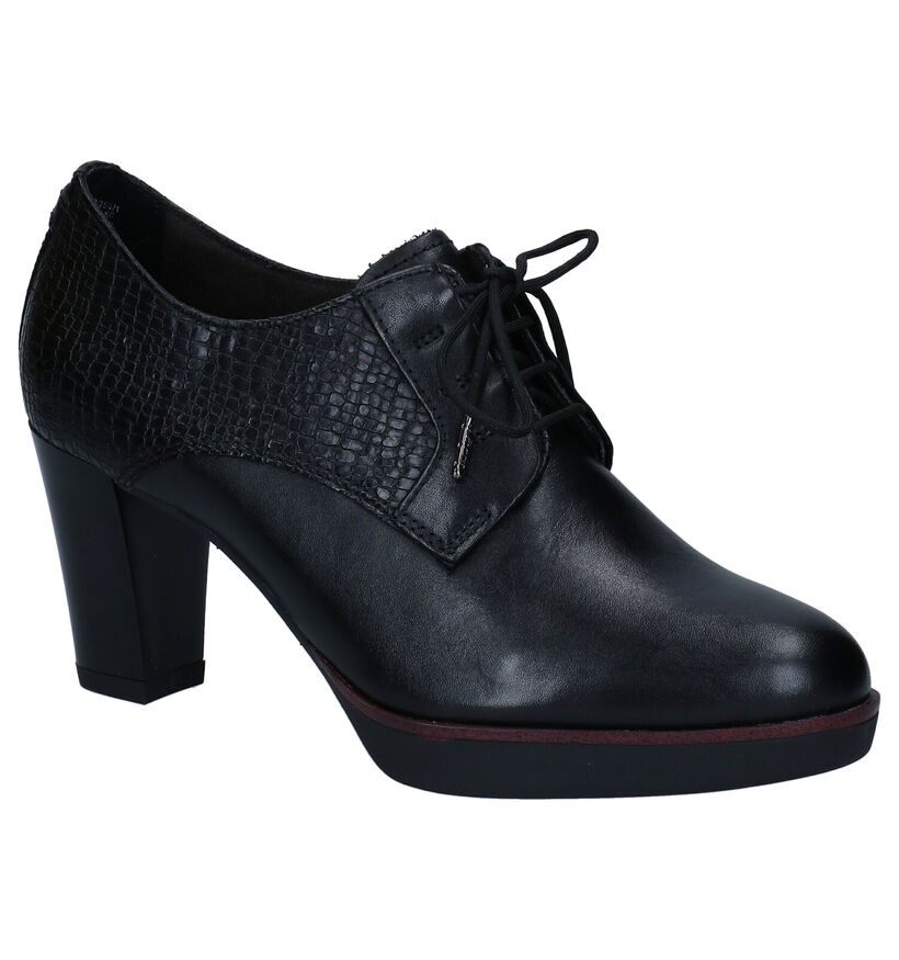 Tamaris TOUCH it Chaussures à lacets en Noir en cuir (280740)
